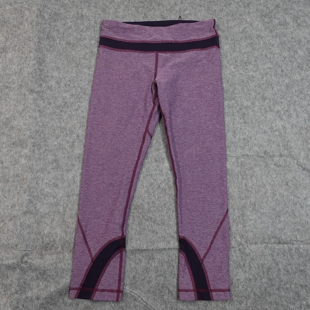 Lululemon Leggings Womens 4 Inspire Crop Run Yoga Workout‎ Gym 21" Purple